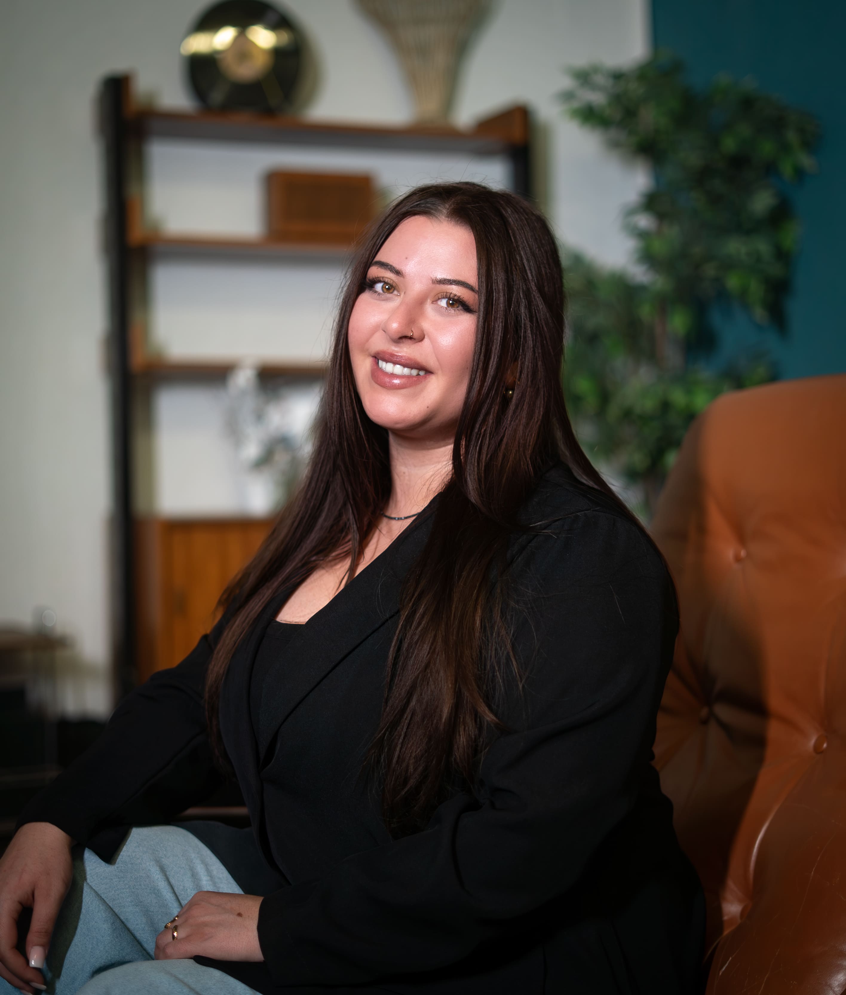 Portrait of Anastasia, the founder of New Moon Marketing.
